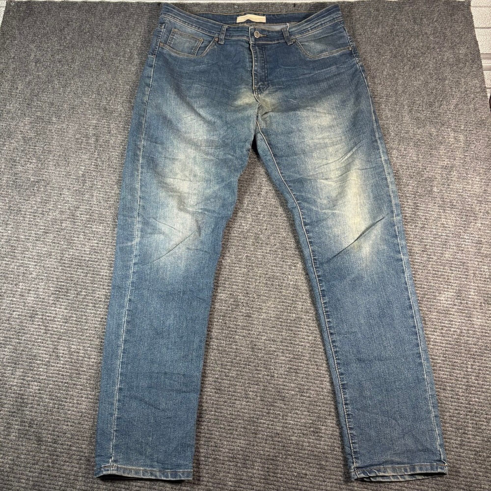 Refinery Republic Jeans Mens 36x32 Blue Excellent Straight Leg Stretch Denim